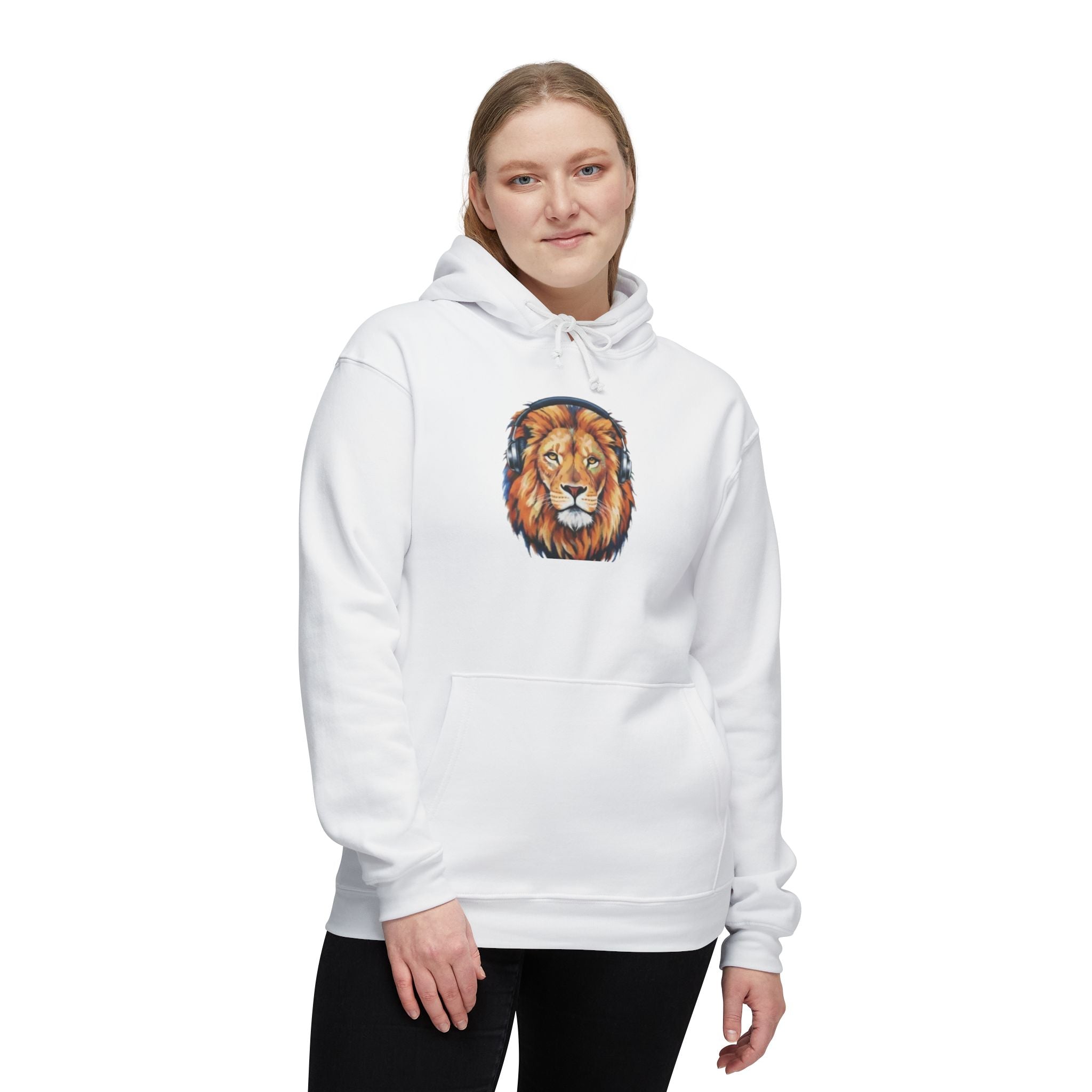 The Urban Lion: Premium Watercolor Graphic Hoodie – VibeLayer Edition